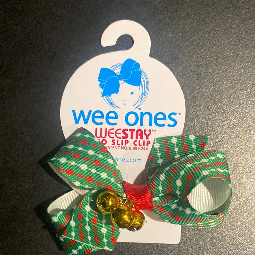 Wee Ones Weestay No Slip Clip Jingle Bells 🔔 Hair Bow